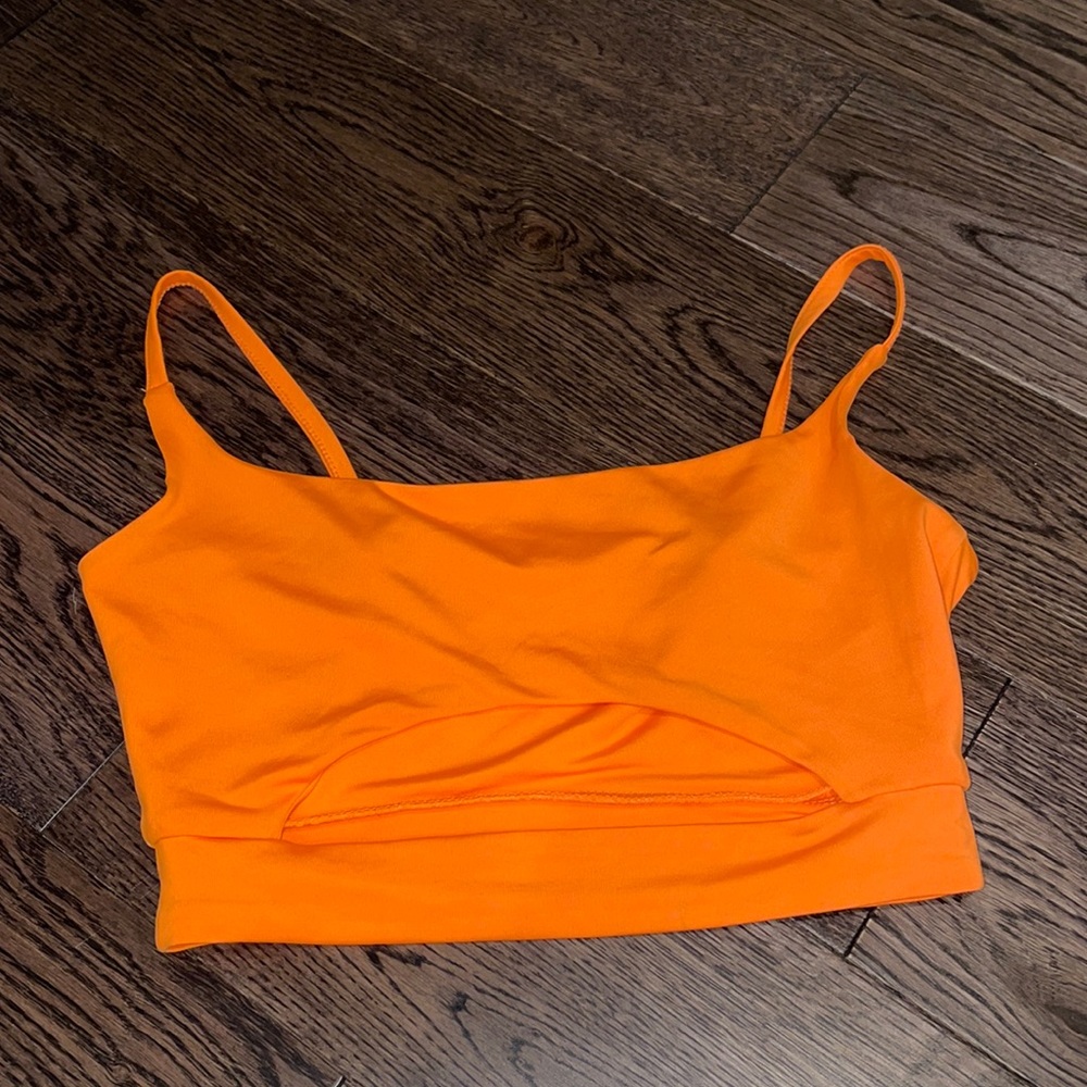 Orange crop top